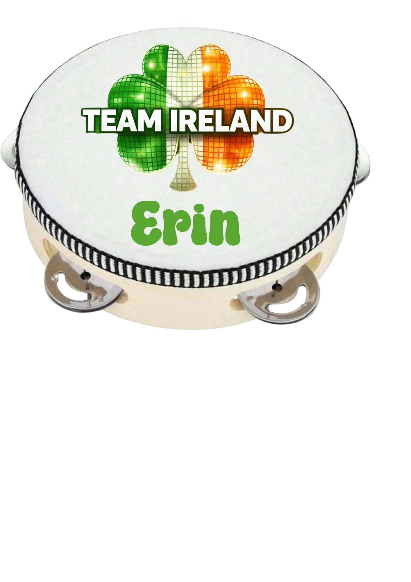 Personalised Eurodance Team Tambourine – Custom Name Dance Competition Accessory