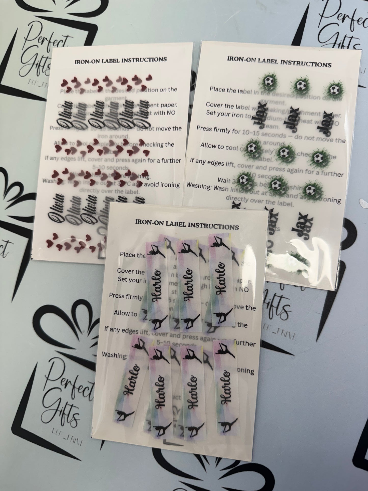 Personalised Iron-On Name Labels for School Uniform & Clothing