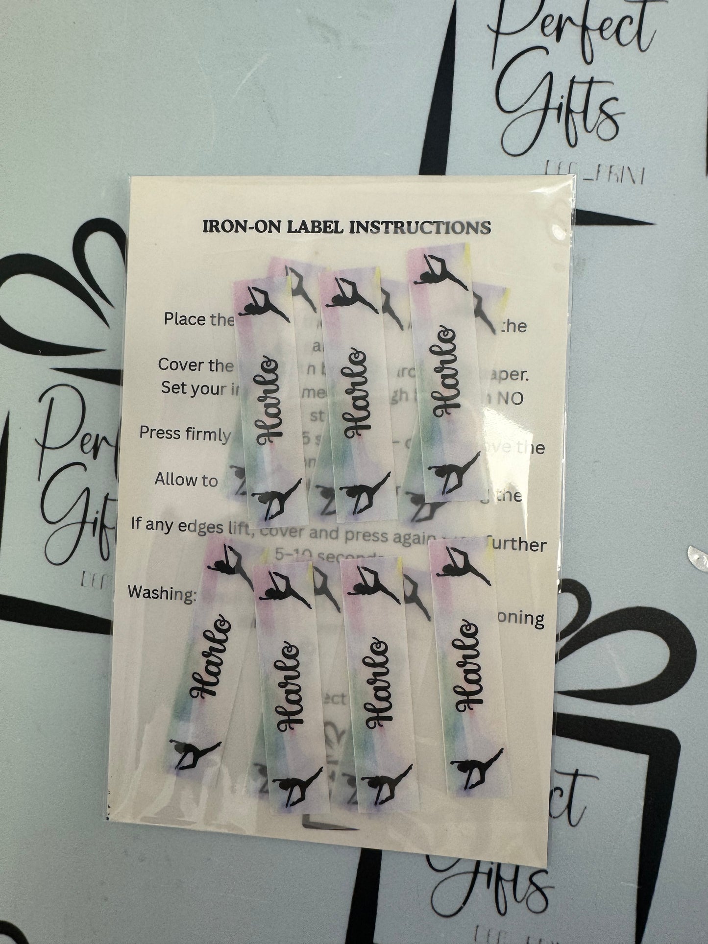 Personalised Iron-On Name Labels for School Uniform & Clothing